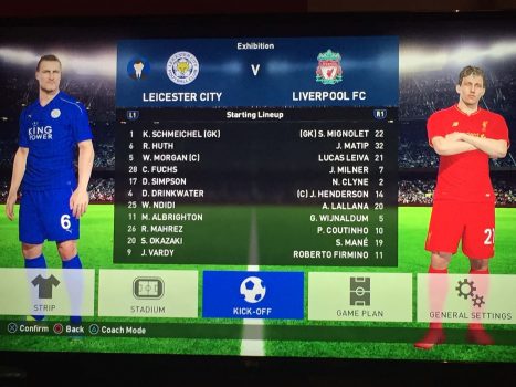 Leicester City versus Liverpool PES Predicts