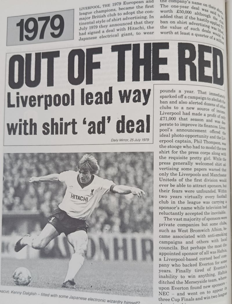 Hitachi, £50,000 & the First Sponsor on a Football Shirt