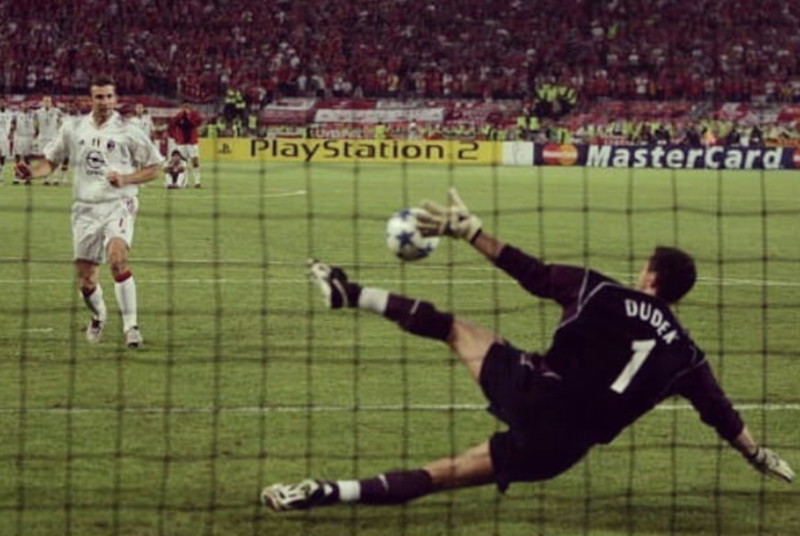 famous dudek champions league final 2005 penalty save