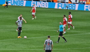 Isak kicking off for NUFC