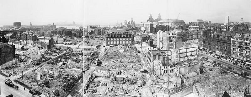 liverpool decimated by the blitz world war two panoramic