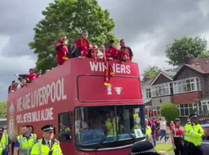 liverpool double winning bus parade 2022