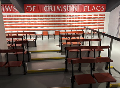 old style stand seats on anfield tour