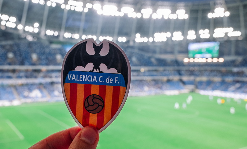 valencia cf badge stadium background